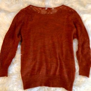 Burnt orange Anthropologie sweater
